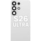 Back Glass with Adhesive and Back Camera Lens for Galaxy S26 Ultra (WHITE)