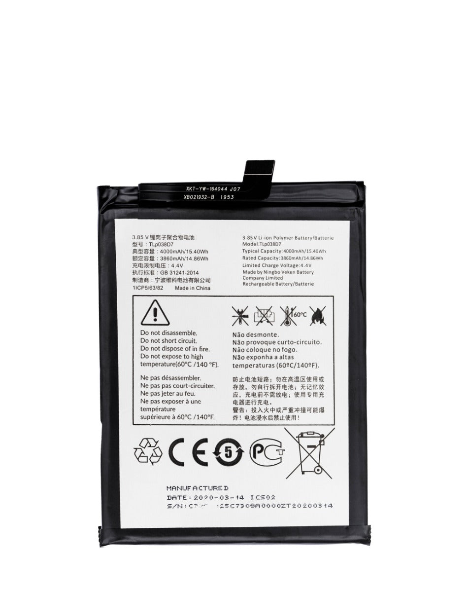 Replacement Battery for TCL 10SE / 10L (TLP038D1) (Only Ground Shipping)