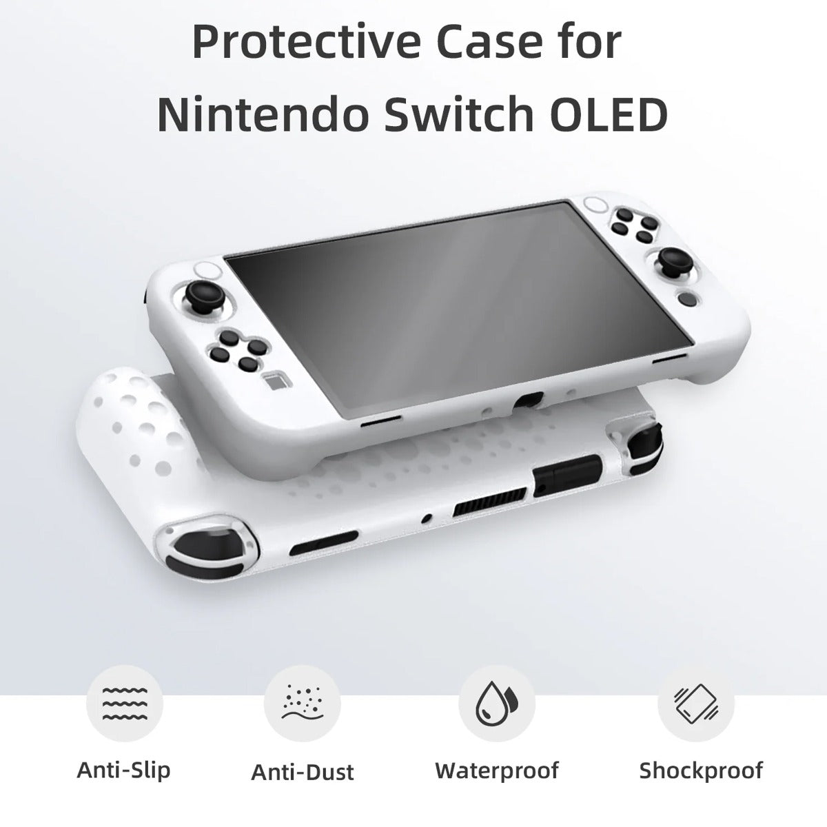Dobe Silicone Protective Cover (CLEAR) for Nintendo Switch OLED (Only Ground Shipping)