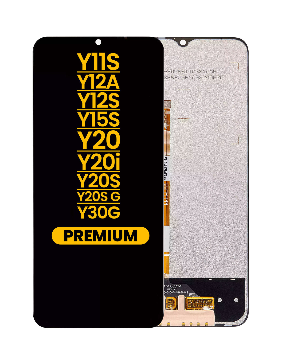LCD Assembly without Frame for Vivo Y11s / Y12a / Y12s / Y15s / Y20 / Y20i / Y20s / Y20s G / Y30g (Premium)