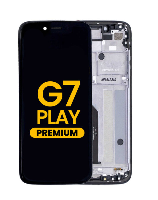 LCD Assembly with Frame for Motorola Moto G7 Play (XT1952) (STARRY BLACK) (Premium)