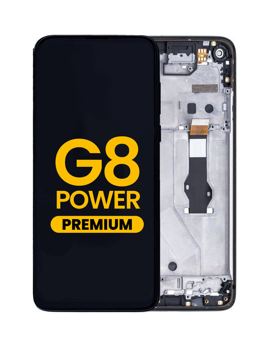 Motorola G8 Power (XT2041) Screen Assembly (With The Frame) (Refurbished) (Black)