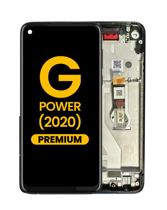 LCD Assembly with Frame for Motorola Moto G Power 2020 (XT2041-4 / XT2041-6 / XT2041-7 / XT2041-DL) (SMOKE BLACK) (Premium)