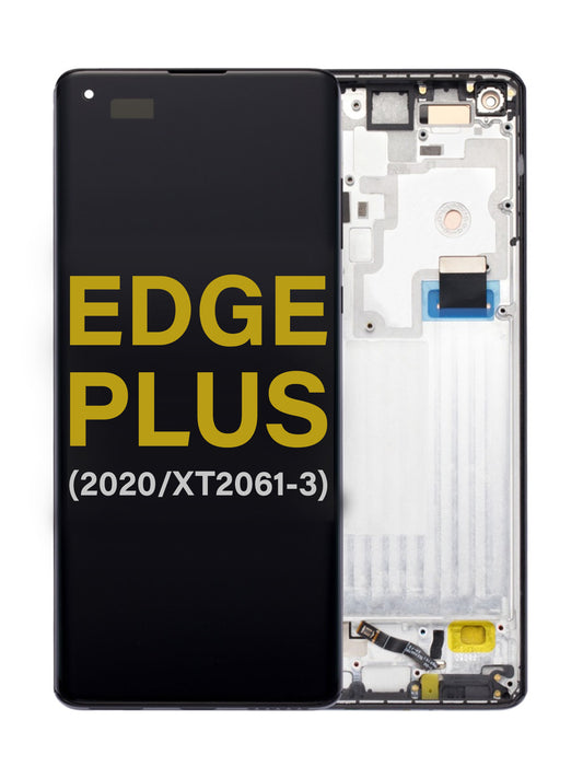 Moto Edge Plus (XT2061-3 / 2020) Screen Assembly (With The Frame) (Refurbished) (Black)