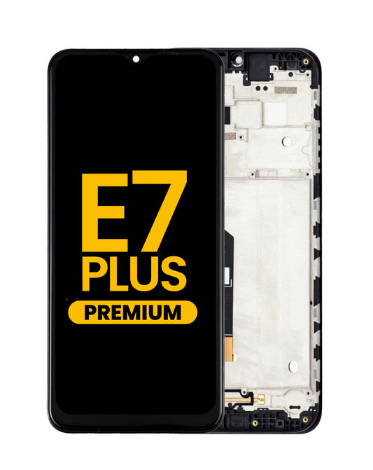 Motorola E7 Plus (XT2081) Screen Assembly (With The Frame) (Refurbished) (Black)