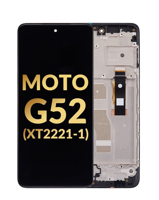 Motorola G52 2022 (XT2221-1) Screen Assembly (With The Frame) (Refurbished) (Black)