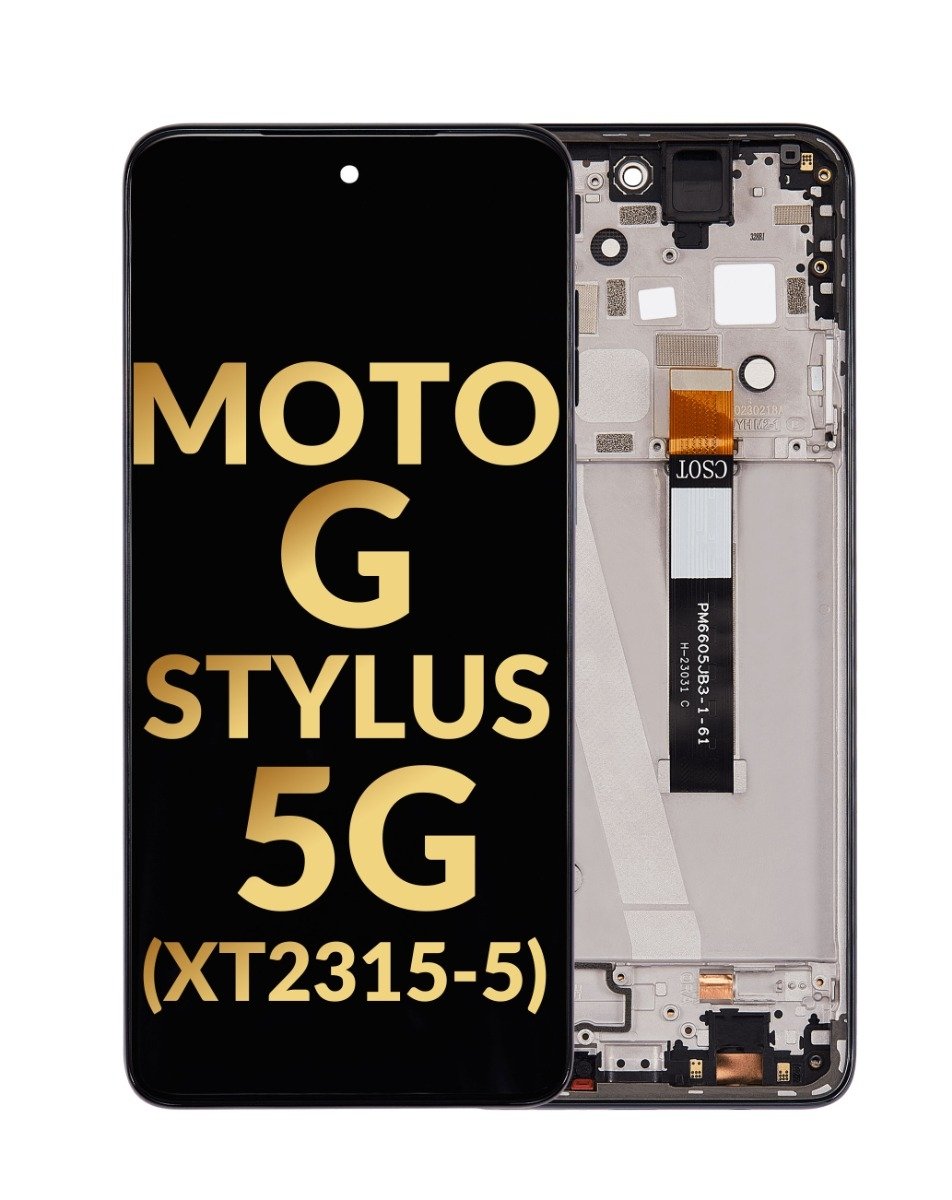 Motorola G Stylus 5G 2023 (XT2315) Screen Assembly (With The Frame) (Refurbished) (Black)