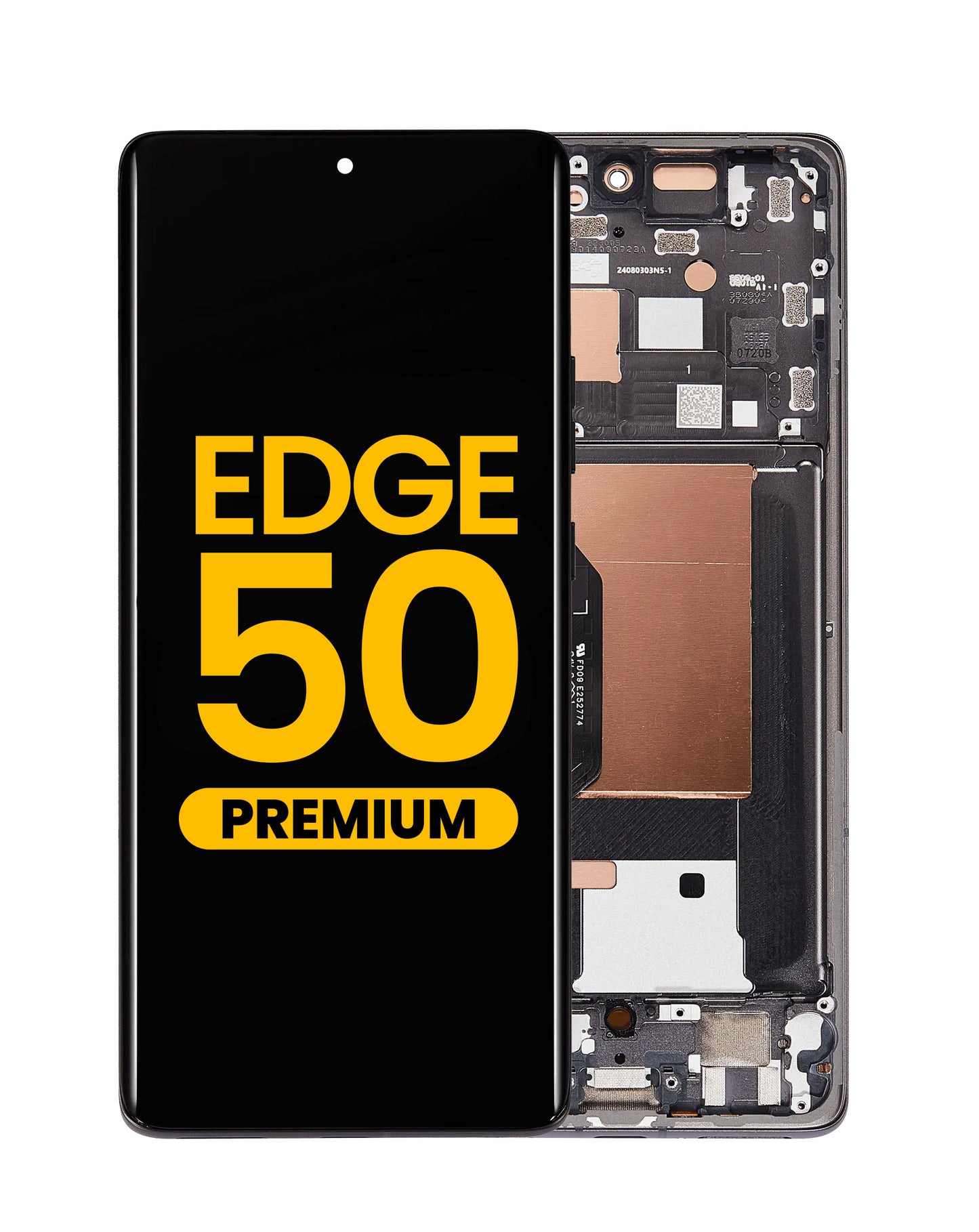OLED Assembly with Frame for Motorola Moto Edge 50 (XT2407-3 / 2024) (KOALA GRAY) (Premium)