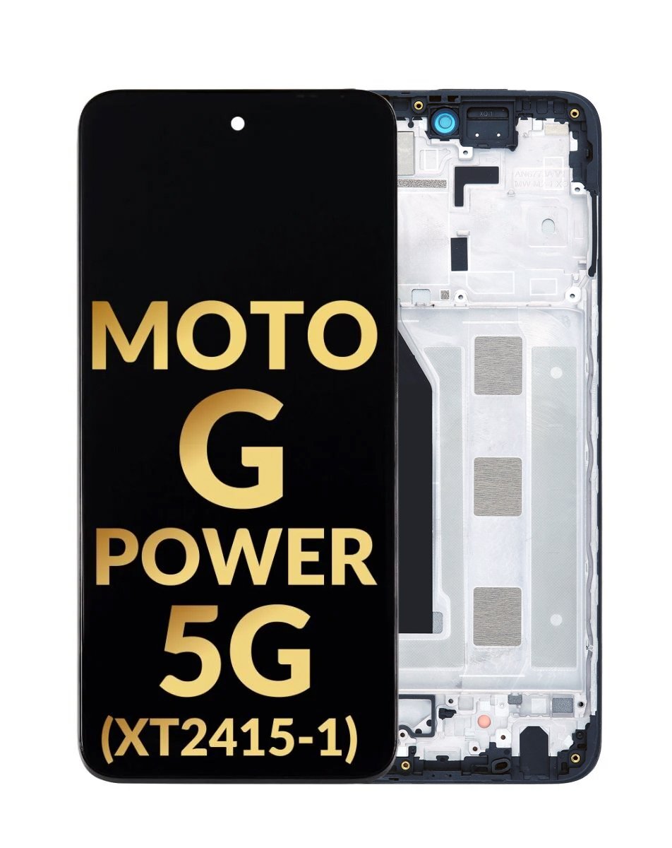 Motorola G Power 5G 2024 (XT2415) Screen Assembly (With The Frame) (Refurbished) (Black)