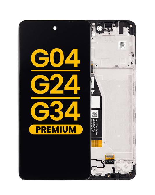 LCD Assembly with Frame for Motorola Moto G04 (XT2421 / 2024) (Premium)