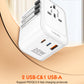LDNIO Z9 (20W) 3 USB Ports GaN All in One Universal Travel Adapter (Integrated US/UK/EU/AU) (Only Ground Shipping)