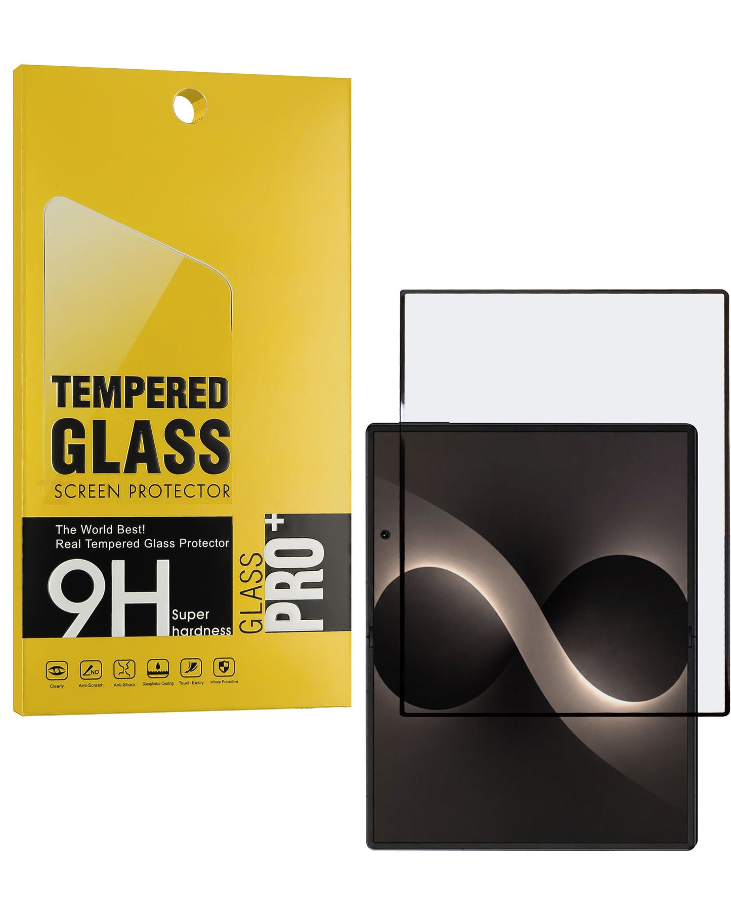 Anti-Scratch Edge to Edge Black Rim Coverage for Galaxy Z Fold 8 (2.5D / 1 Piece)