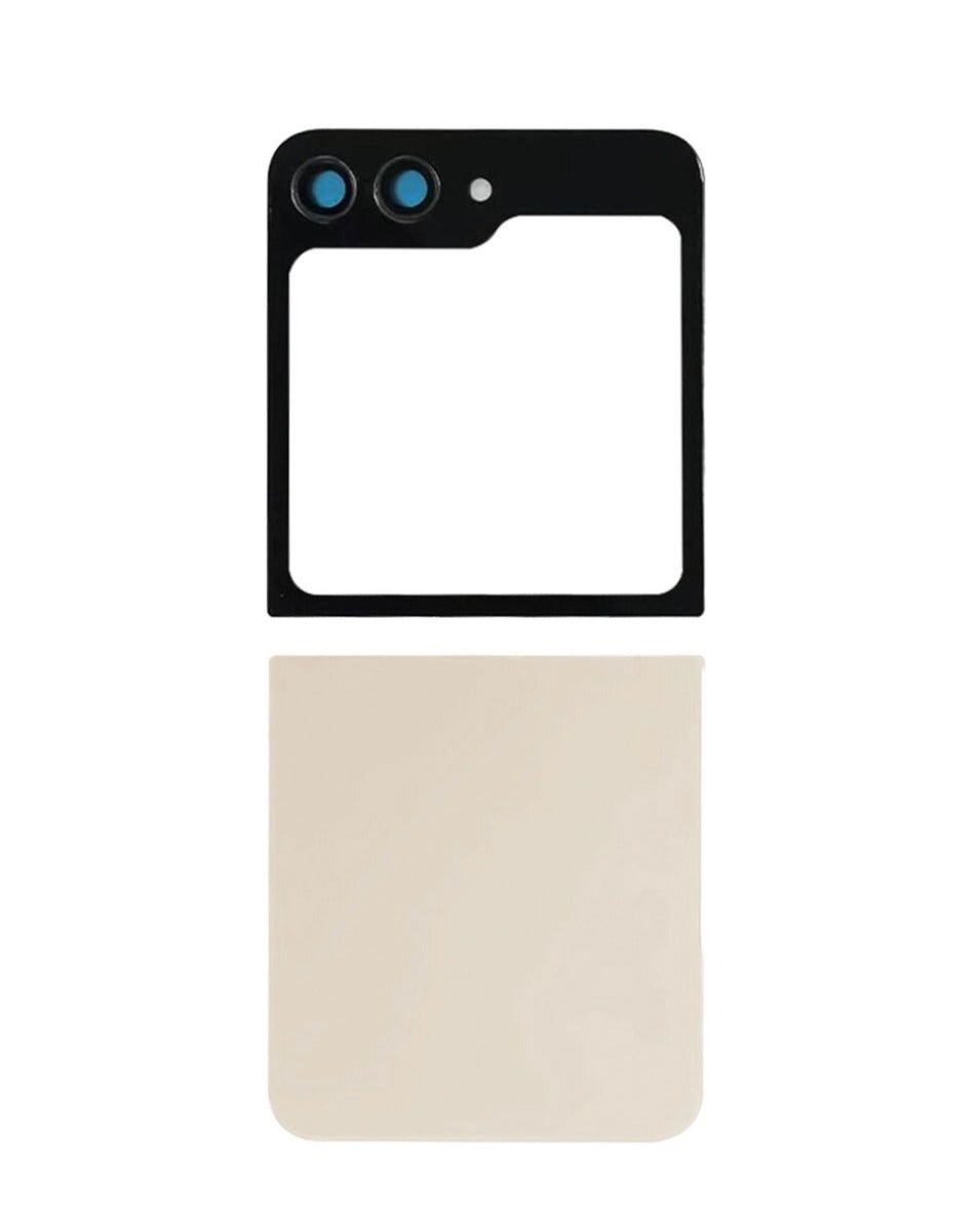 Back Glass for Galaxy Z Flip 5 F731 (NO LOGO) (CREAM)