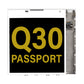 BB Q30 Passport Screen Assembly (With The Frame) (Refurbished) (White)