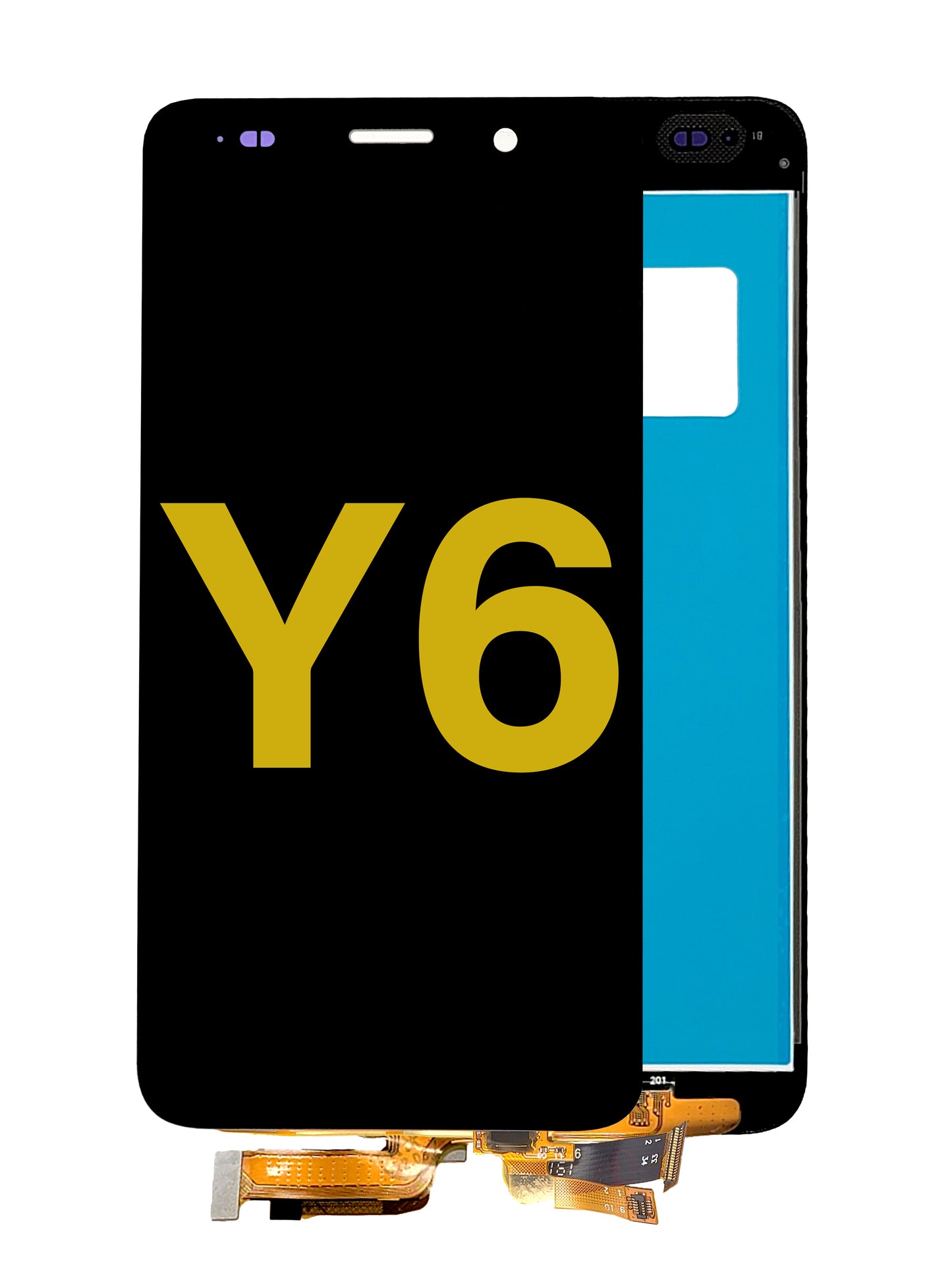HW Y6 Screen Assembly (Without The Frame) (Refurbished) (Black)