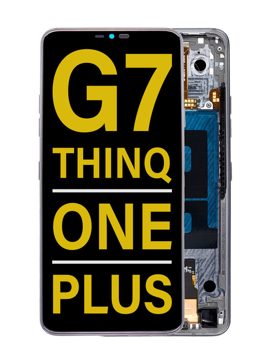 LGG G7 ThinQ / G7 One / G7 Plus Screen Assembly (With The Frame) (Refurbished) (Gray)