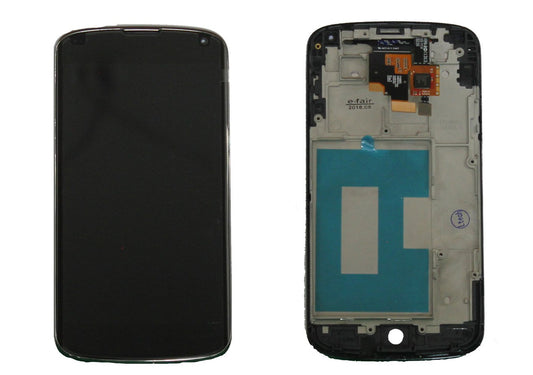 LGN Nexus 4 Screen Assembly (With The Frame) (Refurbished) (Black)