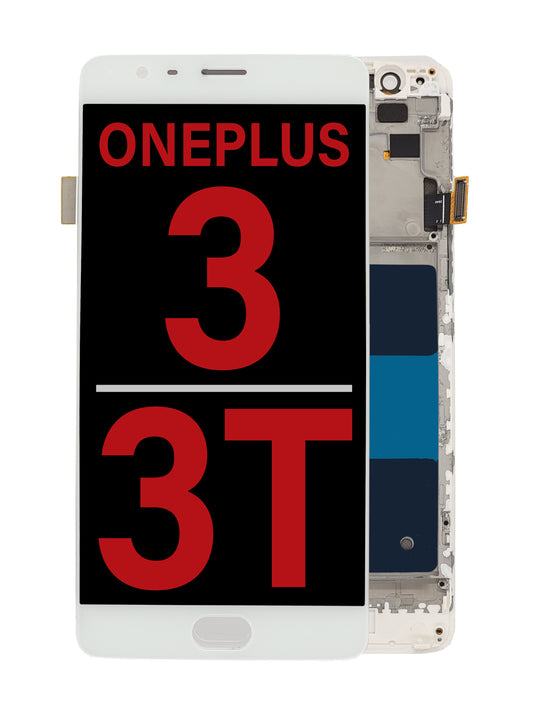 OPS 1+3/3T Screen Assembly (With The Frame) (OLED) (White)