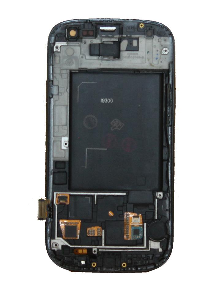 SGS S3 Screen Assembly (With The Frame) (Refurbished) (Black)