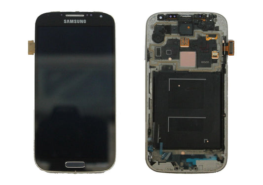 SGS S4 Screen Assembly (With The Frame) (Refurbished) (Blue)