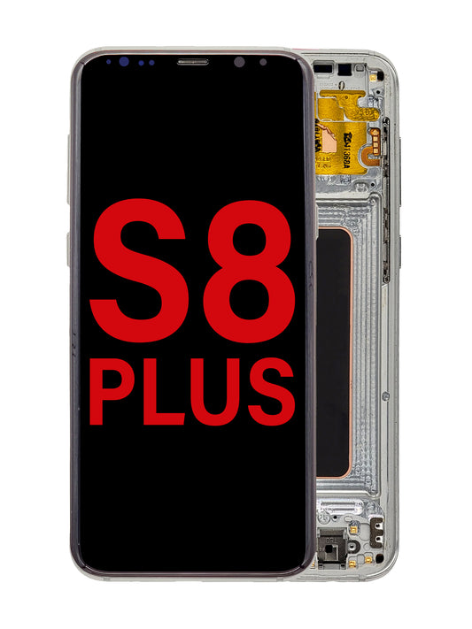 SGS S8 Plus Screen Assembly (With The Frame) (OLED) (Arctic Silver)
