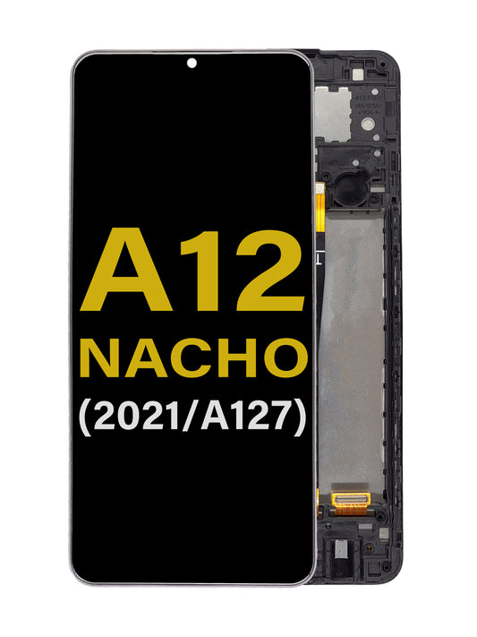 SGA A12 Nacho 2021 (A127) Screen Assembly (With The Frame) (Refurbished) (Black)