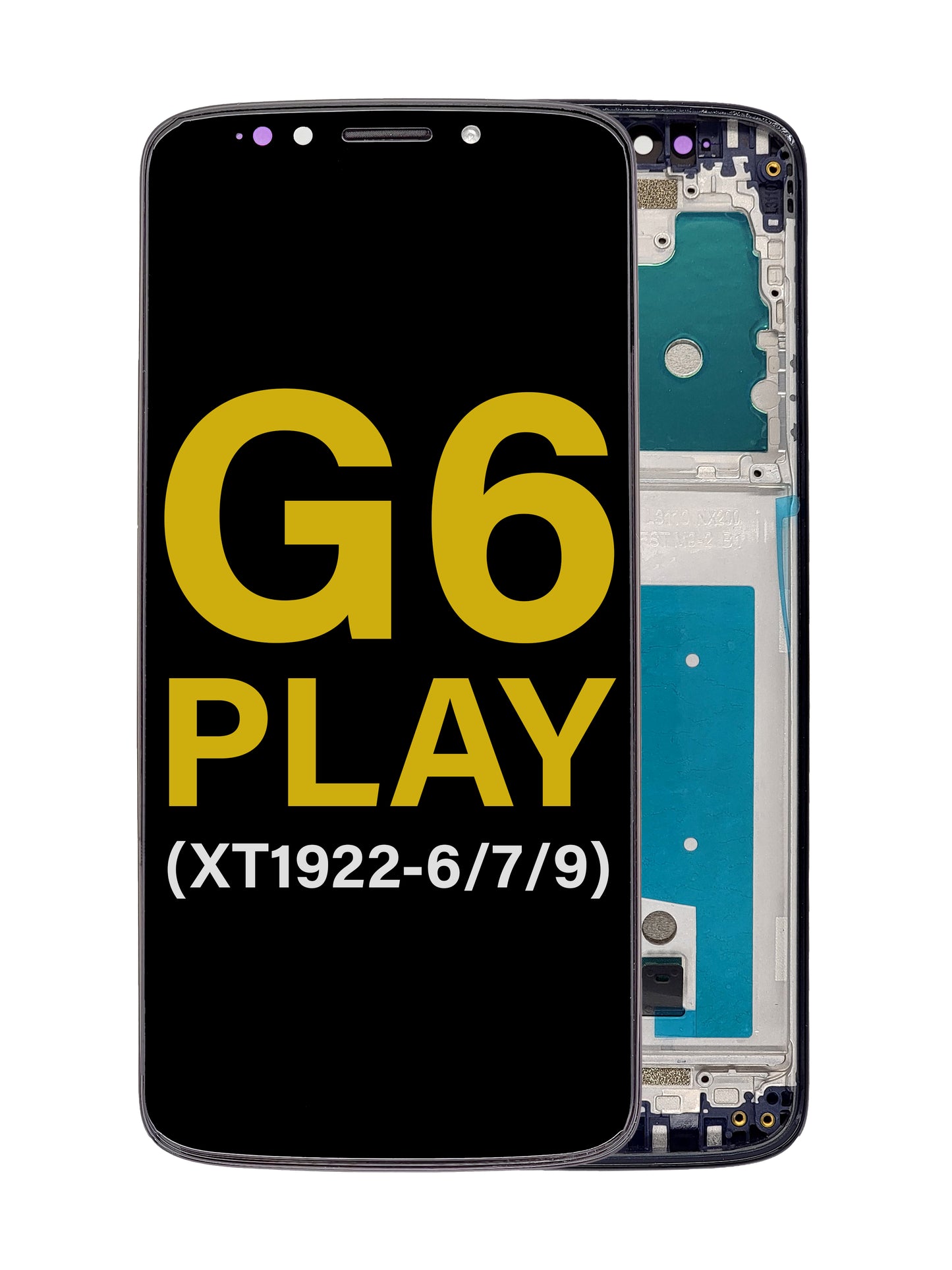 Moto G6 Play (USA Version) (XT1922-6/7/9) Screen Assembly (With The Frame) (Refurbished) (Black)