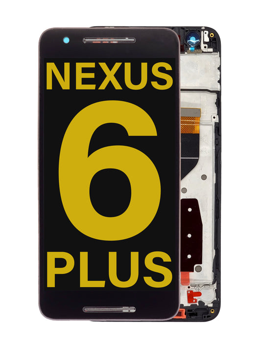 HW Nexus 6 Plus Screen Assembly (Without The Frame) (Refurbished) (Black)