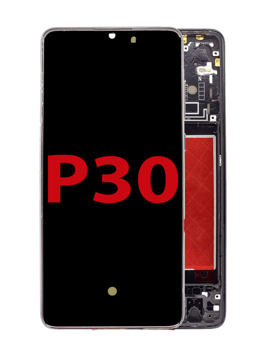 HW P30 Screen Assembly (With The Frame) (OLED) (Black)