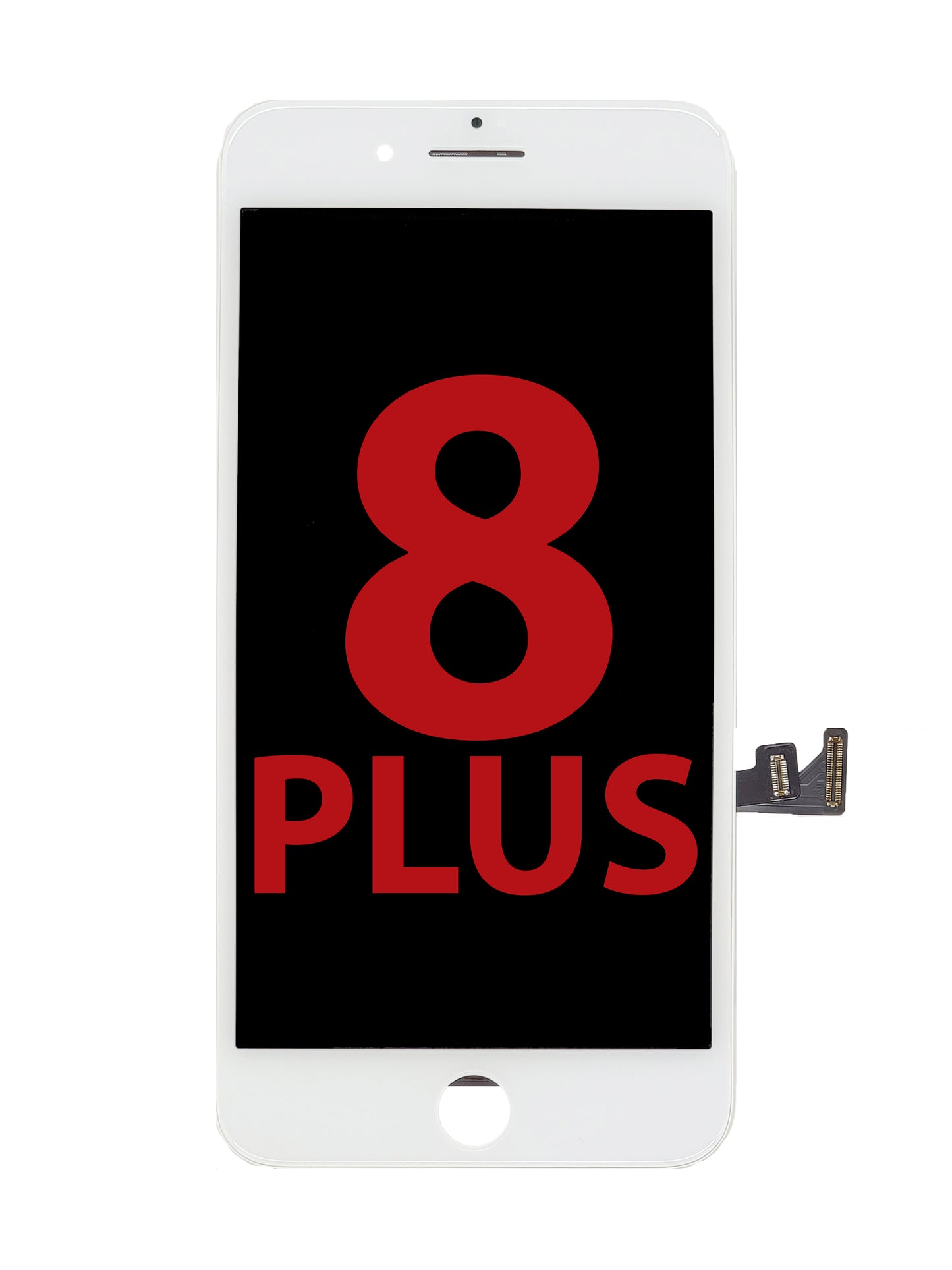 LCD Assembly with Steel Plate for iPhone 8 Plus (White) (Aftermarket / QV6)