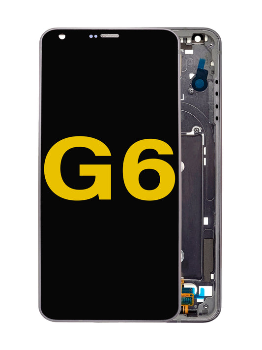 LGG G6 Screen Assembly (With The Frame) (Refurbished) (Black)