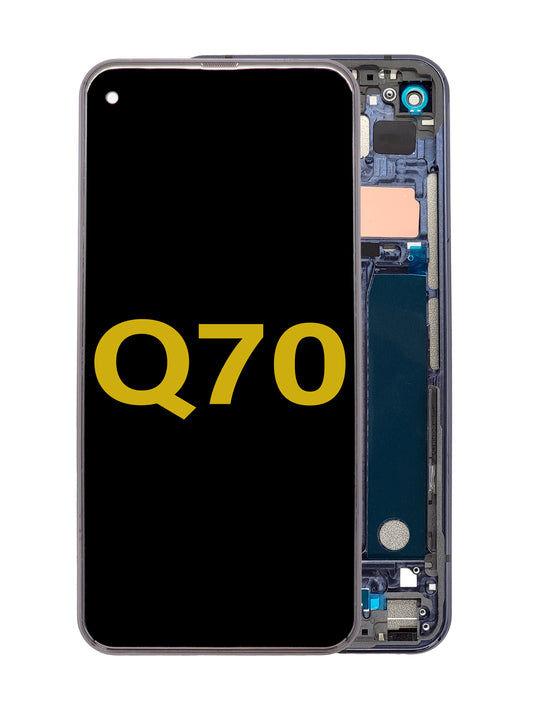 LGQ Q70 Screen Assembly (With The Frame) (Refurbished) (Black)