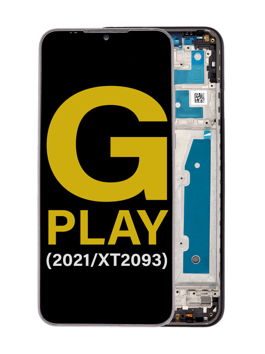Moto G Play 2021 (XT2093) Screen Assembly (With The Frame) (Refurbished) (Flash Gray)