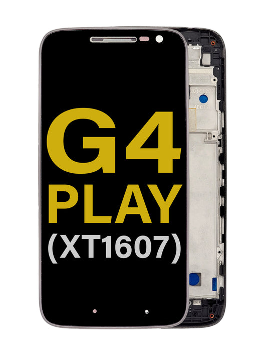 Moto G4 Play (XT1607) Screen Assembly (With The Frame) (Refurbished) (Black)