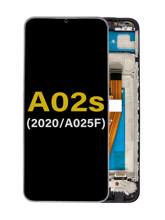 SGA A02s 2020 (A025F) (International Version) Screen Assembly (With The Frame) (Refurbished) (Black)