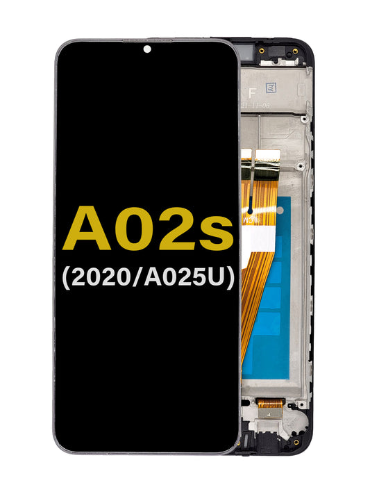 SGA A02s 2020 (A025U) (NA Version) Screen Assembly (With The Frame) (Refurbished) (Black)
