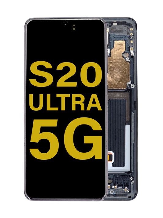 SGS S20 Ultra (5G) Screen Assembly (With The Frame) (Service Pack) (Cosmic Black)
