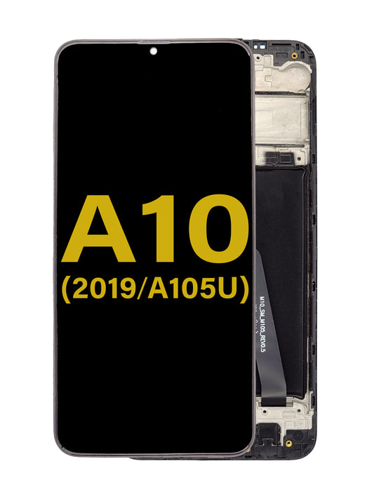 SGA A10 2019 (A105U) USA Version Single Sim Screen Assembly (With The Frame) (Service Pack) (Black)