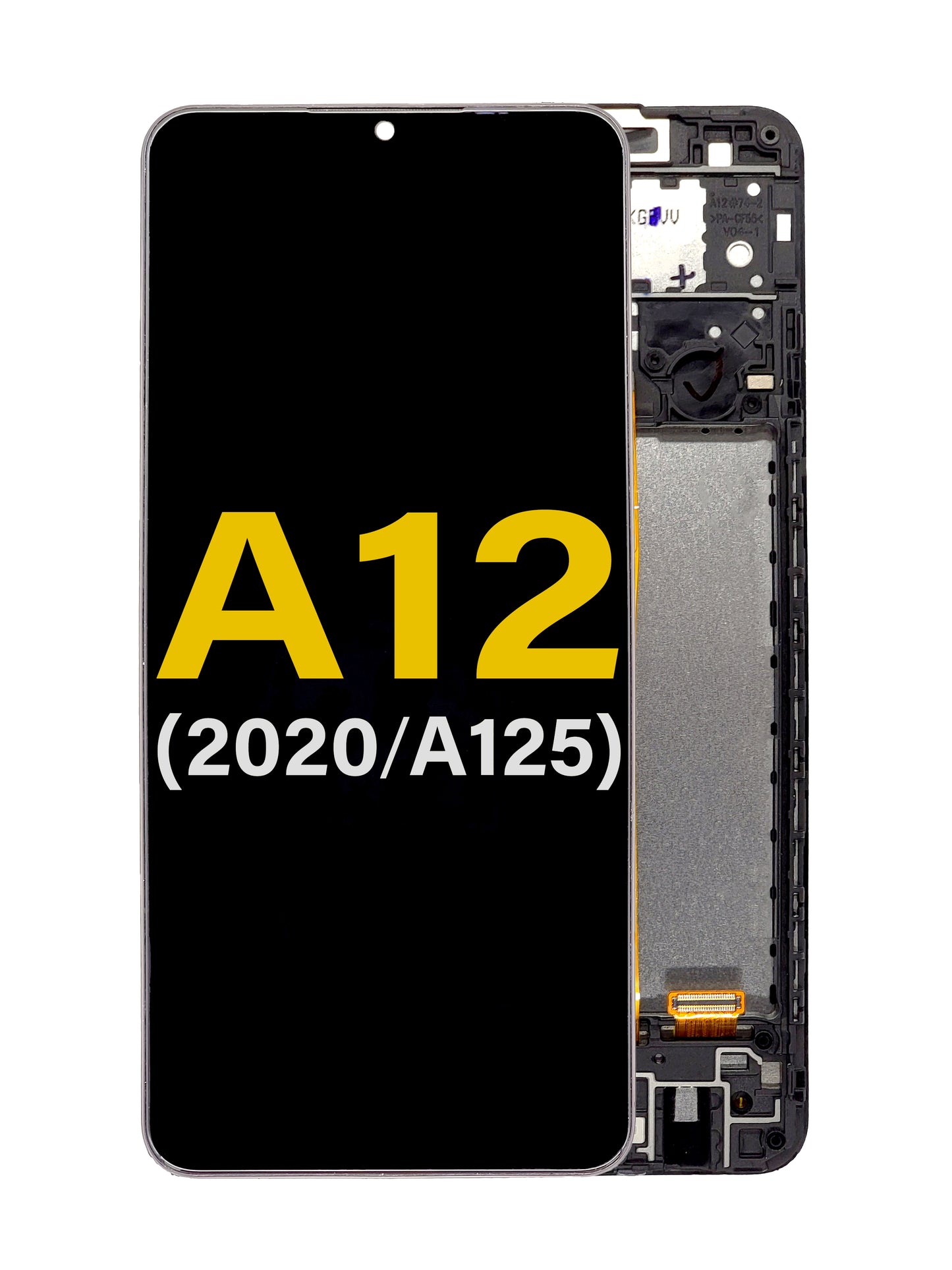 Samsung A12 2020 (A125) Screen Assembly (With The Frame) (Service Pack) (Black)