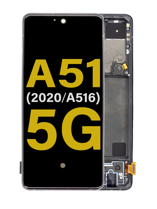 SGA A51 2020 (5G) (A516) Screen Assembly (With The Frame) (Refurbished) (Black)