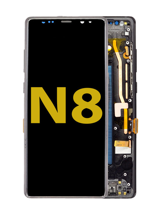 SGN Note 8 Screen Assembly (With The Frame) (Refurbished) (Black)
