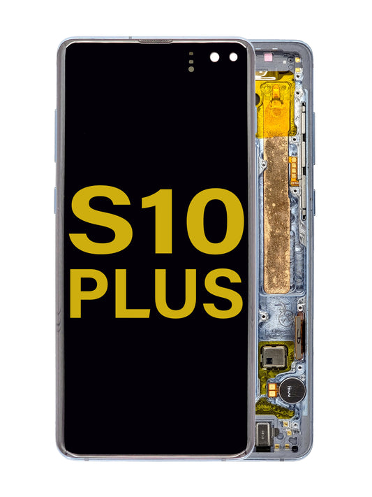 SGS S10 Plus Screen Assembly (With The Frame) (Refurbished) (Prism Blue)