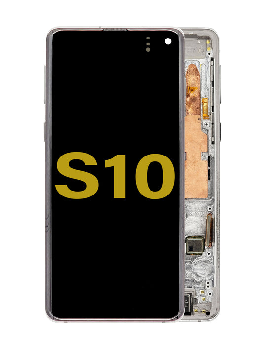 SGS S10 Screen Assembly (With The Frame) (Refurbished) (Prism White)
