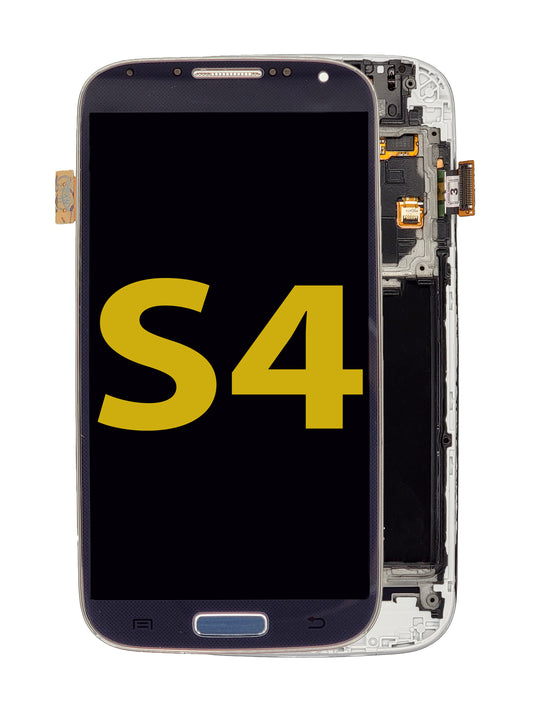 SGS S4 Screen Assembly (With The Frame) (Refurbished) (Black)