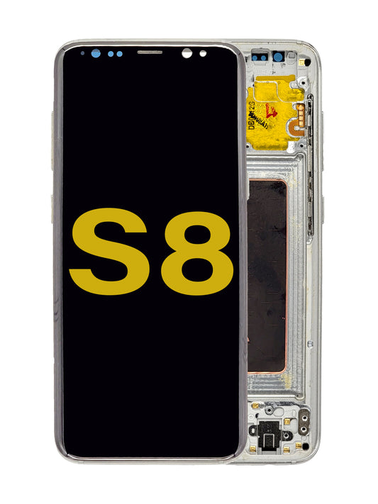 SGS S8 Screen Assembly (With The Frame) (Refurbished) (Arctic Silver)