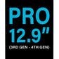 iPad Pro 12.9 (3rd / 4th Generation) Screen Assembly (Premium / FOG) (Black)