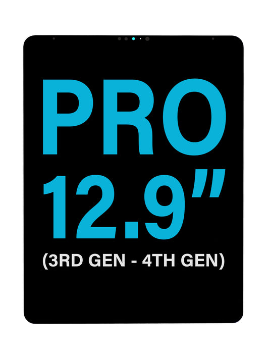 iPad Pro 12.9 (3rd / 4th Generation) Screen Assembly (Premium / FOG) (Black)