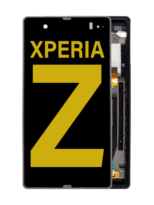 SXZ Xperia Z Screen Assembly (With The Frame) (Refurbished) (Black)