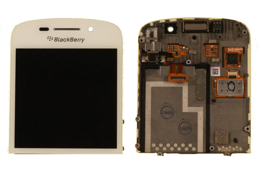 BB Q10 Screen Assembly (With The Frame) (Refurbished) (White)