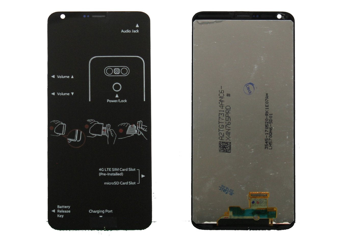 LGG G6 Screen Assembly (Without The Frame) (Refurbished) (Black)